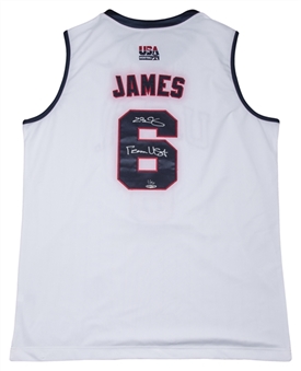 2007 LeBron James Signed & Inscribed Team USA Jersey - 1/50 (UDA)